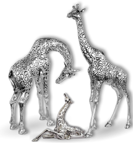 Giraffen Familie transparent klein